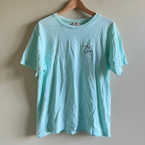 Disney Mickey Mouse Short‎ Sleeved Teal Tee Shirt Top Women’s Size XL Surfboard - Picture 1 of 4